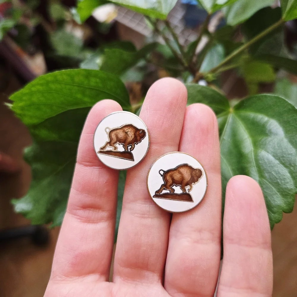 Vintage Pair of Buffalo Cuff Links